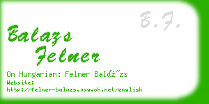balazs felner business card